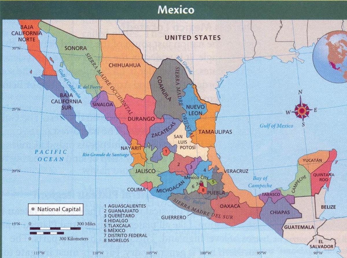 aztec karta över Mexiko