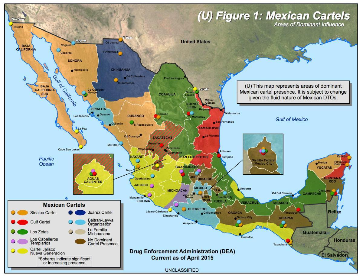 mexikansk kartell karta