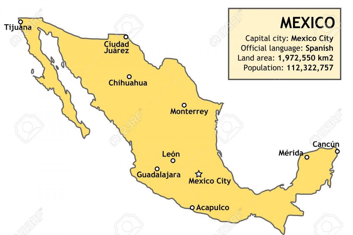 Mexiko karta land