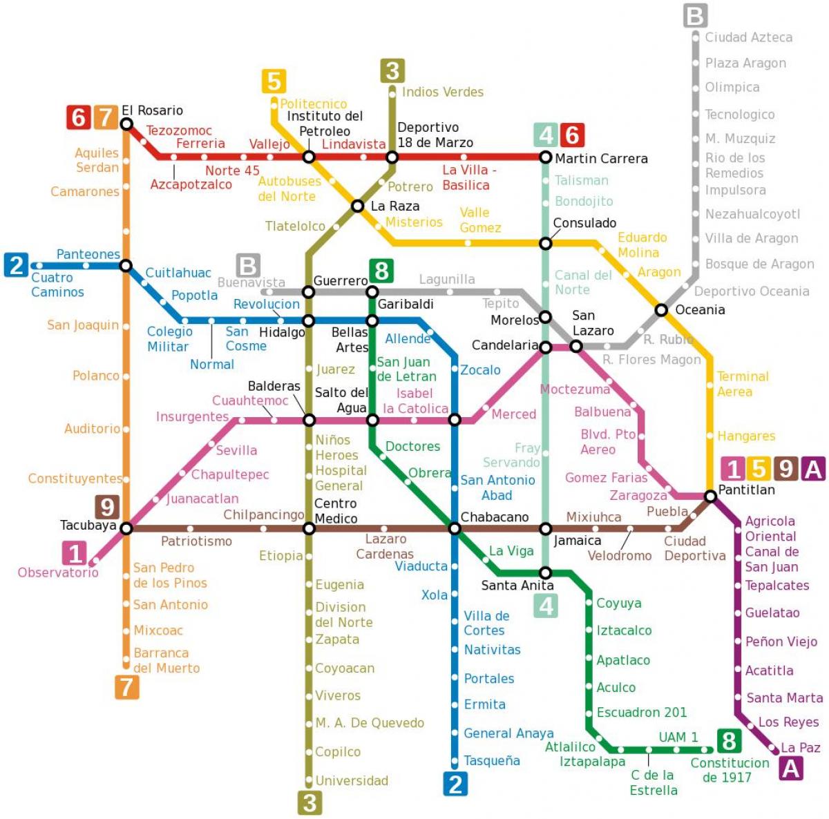 metro karta Mexiko