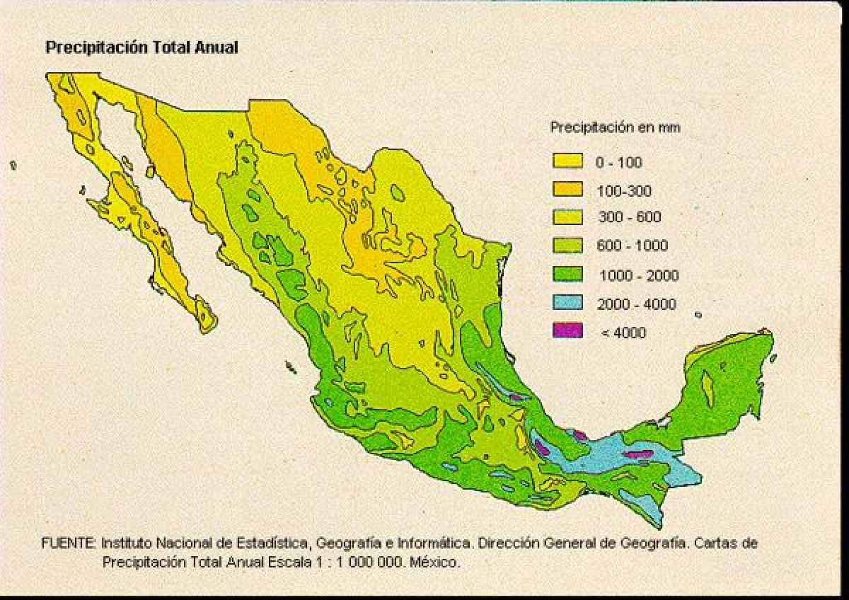 väder karta för Mexiko