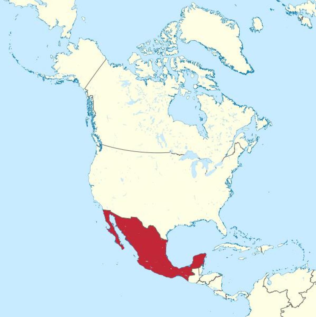 Mexico och amerika karta