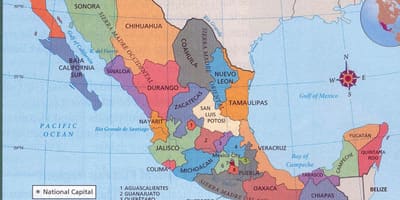 Aztec Mexiko karta