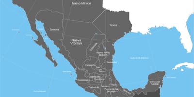Gamla mexikanska territoriet karta