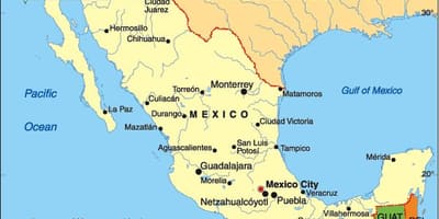 Landet Mexico karta