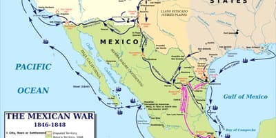 Karta över mexikanska kriget karta