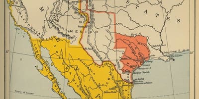 Karta över Mexiko 1700