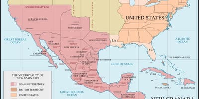 Mexiko 1821 karta