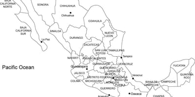 Mexiko karta