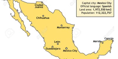 Mexiko karta land
