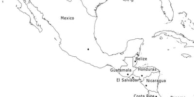 Karta Mexiko och centralamerika