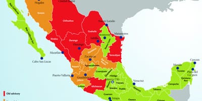Mexiko resor rådgivande karta