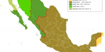 Tidszon karta Mexiko