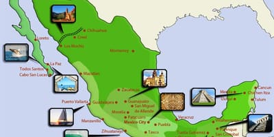 Turist karta Mexiko